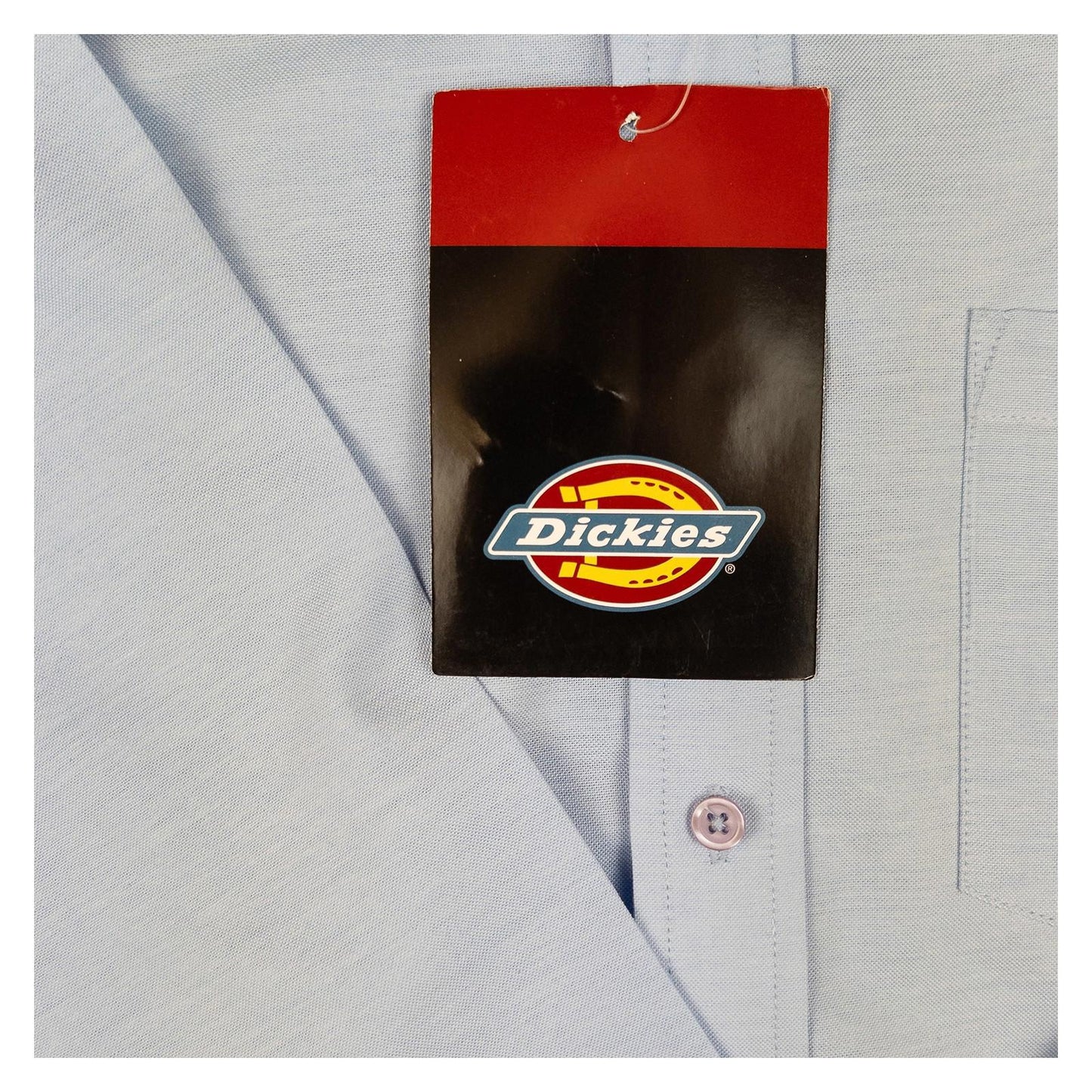 Dickies Oxford Shirt 15 M Medium Light Blue Long Sleeve Button Down Workwear NWT by Dickies – | RewearableUK