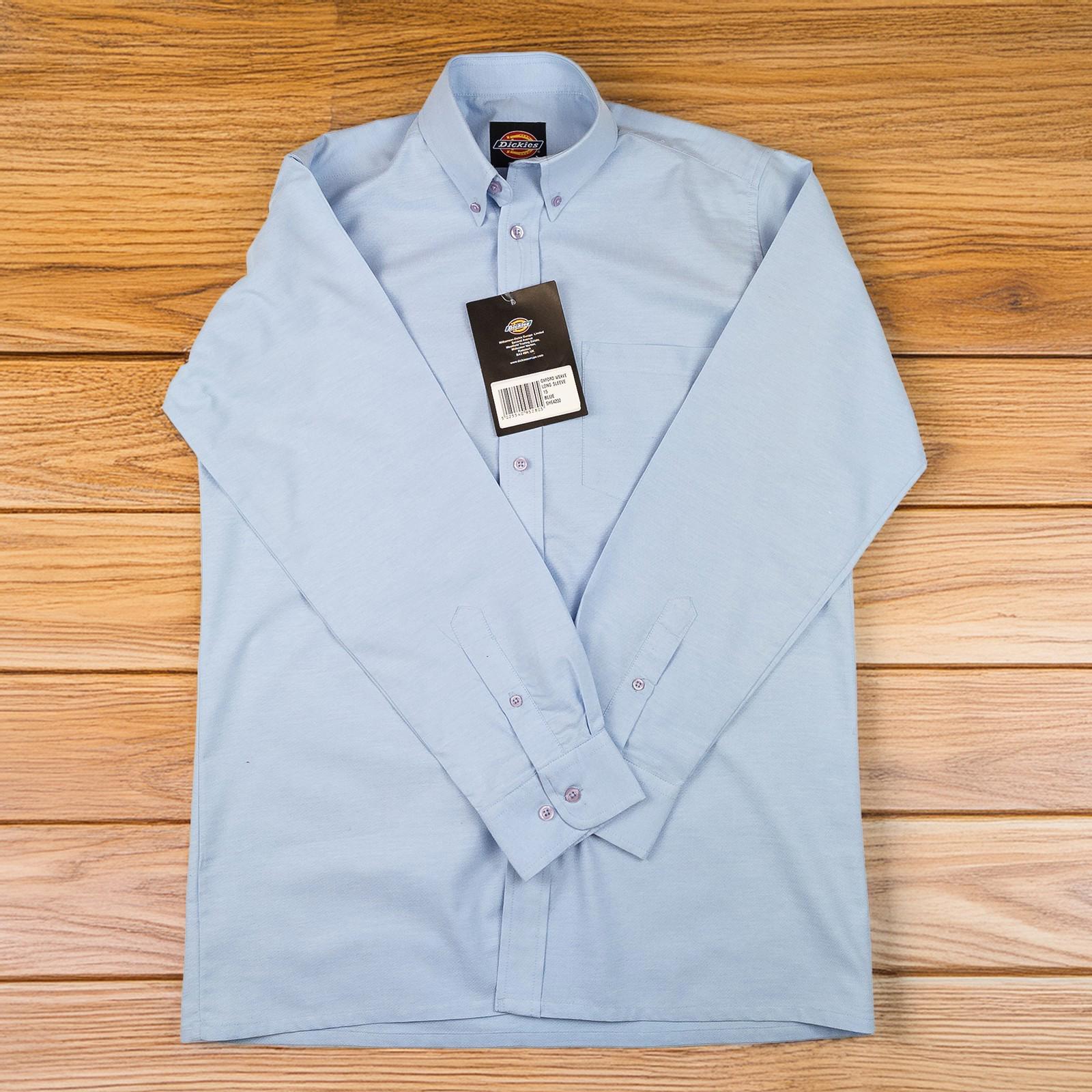 Dickies Oxford Shirt 15 M Medium Light Blue Long Sleeve Button Down Workwear NWT by Dickies – | RewearableUK