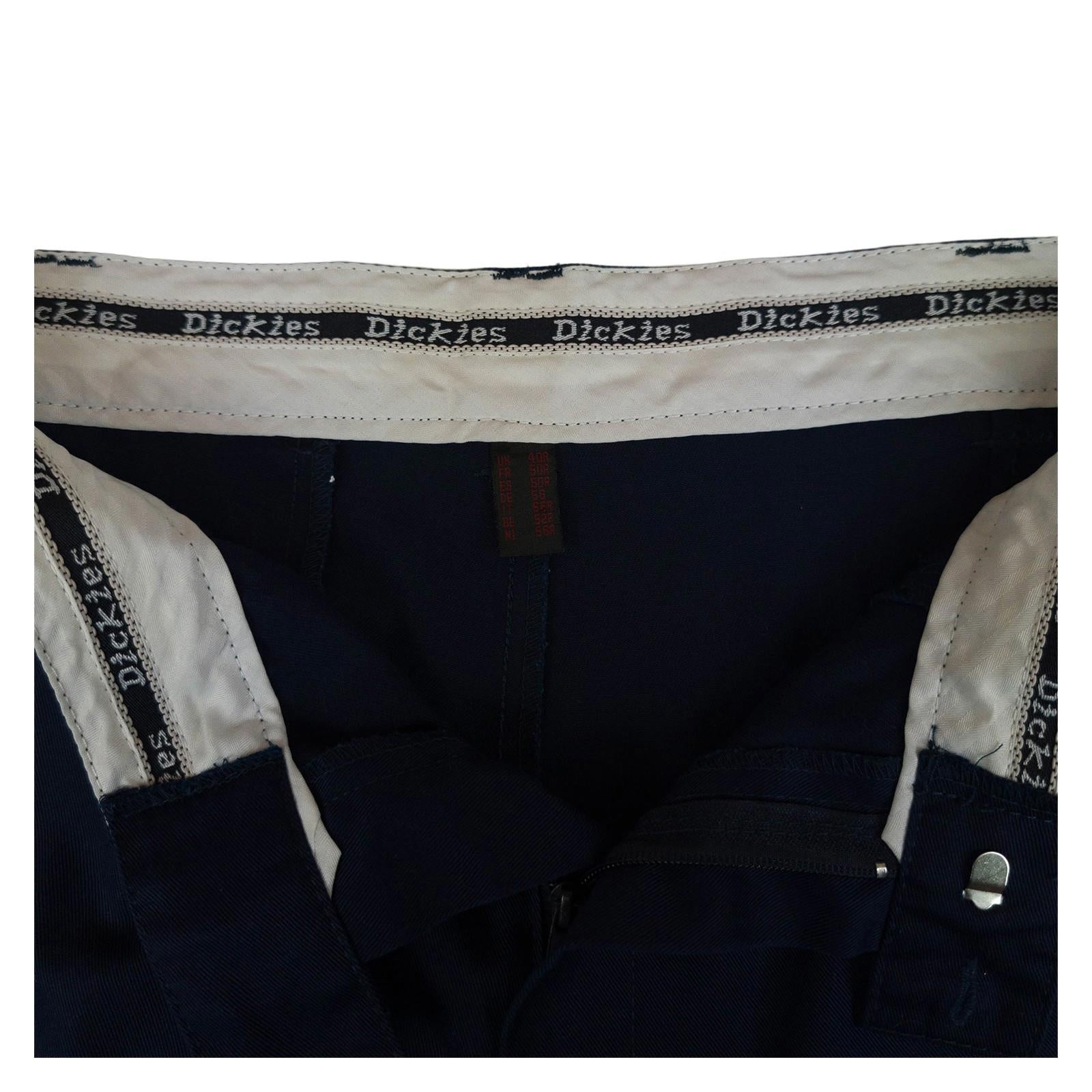 Dickies Dickies Pleated Front Work Pants Chinos Men 40 R – Navy Blue Trousers workear RewearableUK