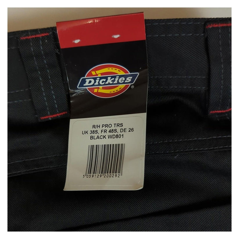 Dickies Dickies Pro Work Trousers Black Men’s W38 UK 38S Cargo Pockets New workear RewearableUK