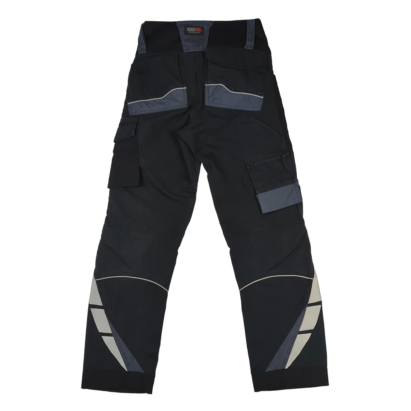 Dickies Dickies Pro Workwear Trousers DP1000 Black Reflective Cordura Reinforced W26R workear RewearableUK