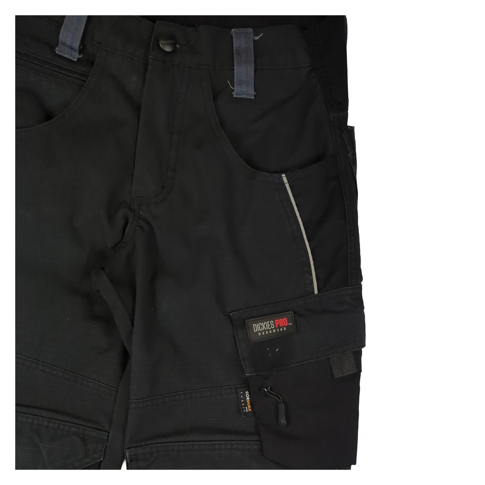 Dickies Dickies Pro Workwear Trousers DP1000 Black Reflective Cordura Reinforced W26R workear RewearableUK