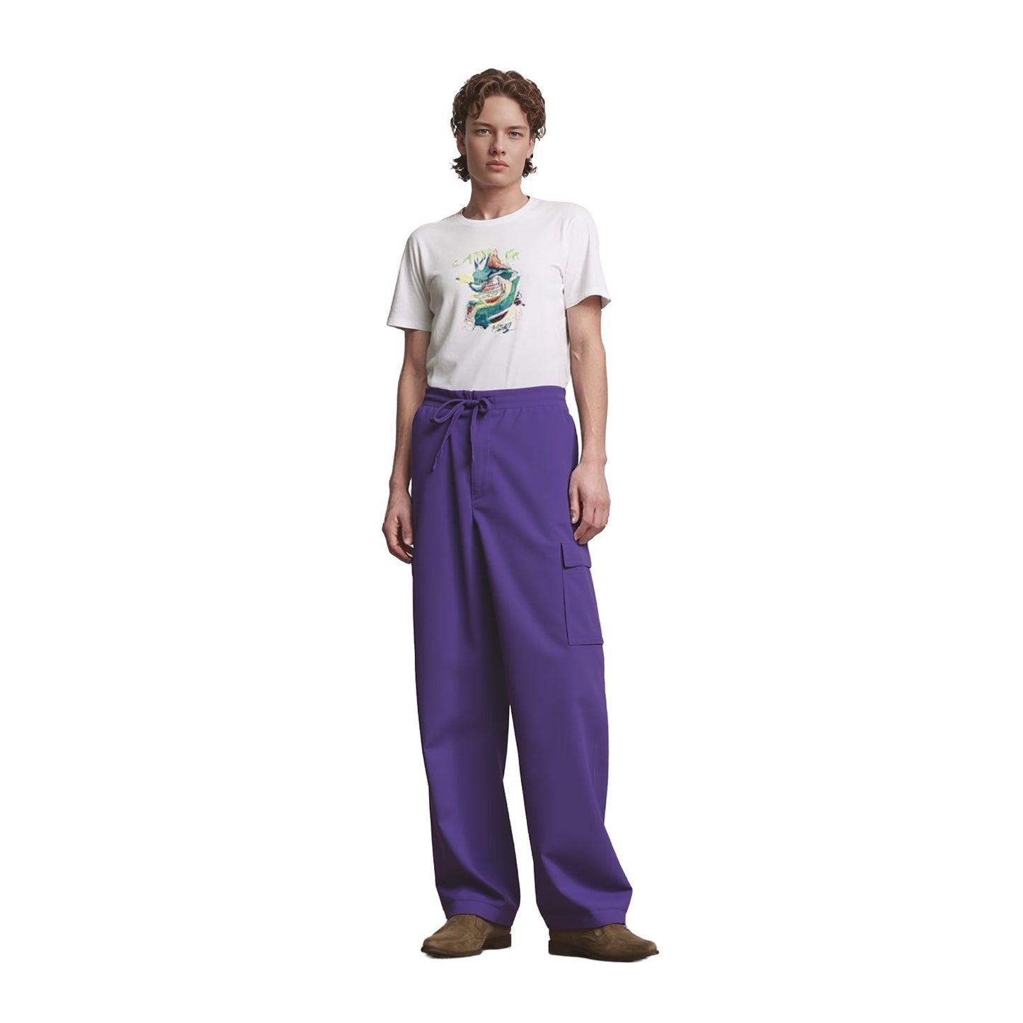 Dickies Purple Cargo Trousers Work Pants | Skater Style | Men's Large by Dickies – | RewearableUK