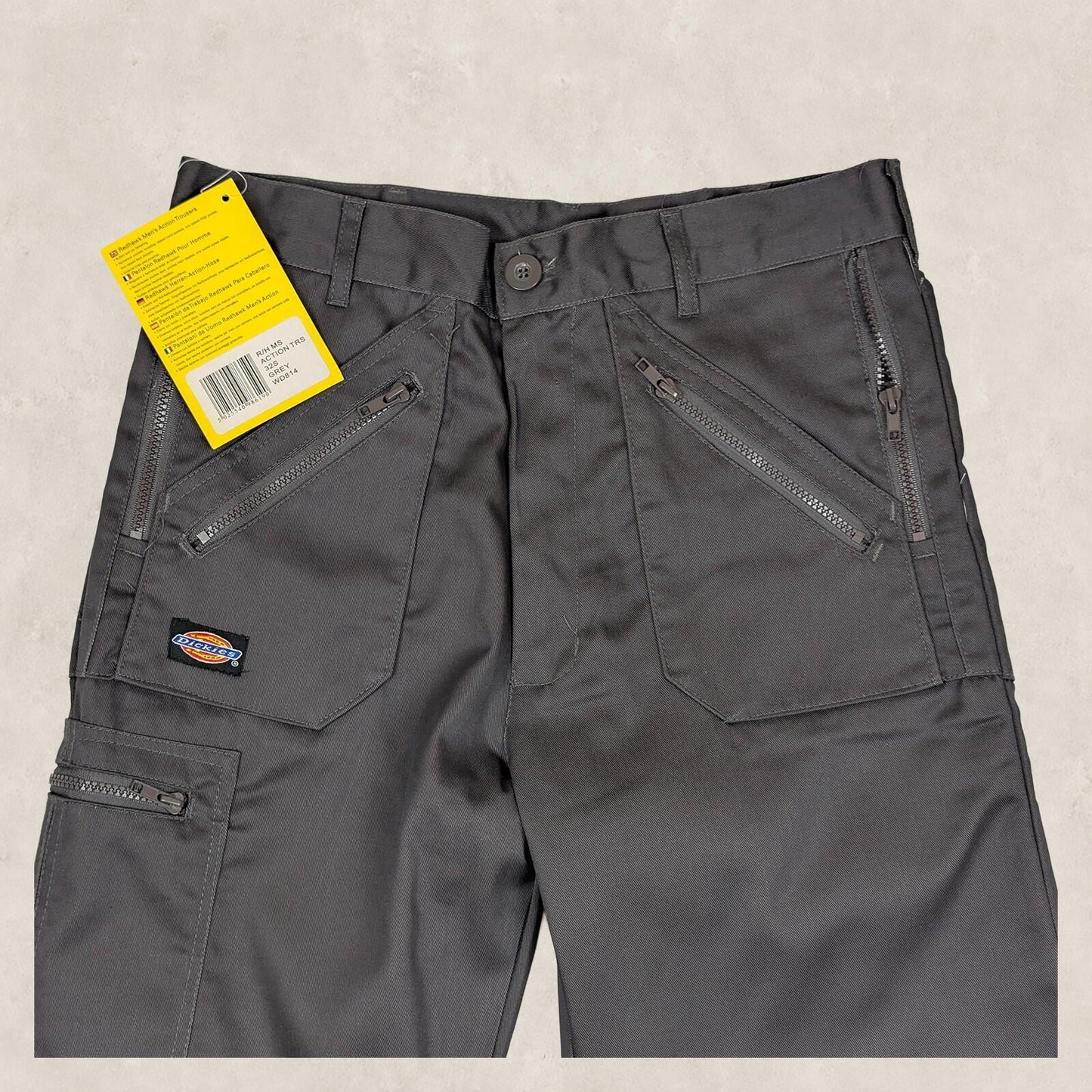 dickies redhawk action work trousers mens grey size 32 s cargo utility pants by Dickies – | RewearableUK