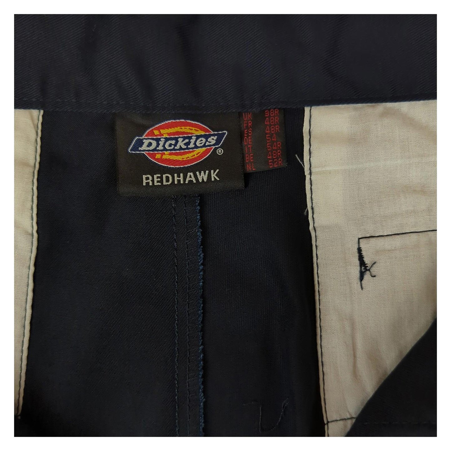 Dickies Dickies Redhawk Mens Work Trousers Size 38 R Navy Blue Straight Fit Pants New workear RewearableUK