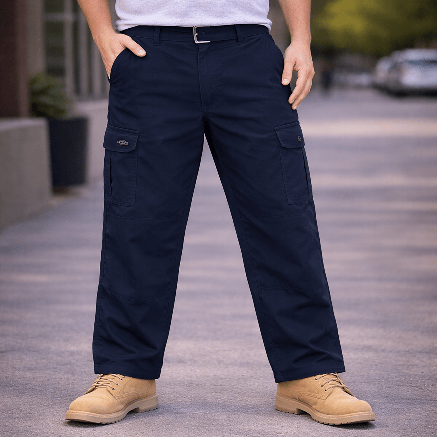 Dickies Redhawk Navy Cargo Work Trousers - W40 T by Dickies – workear | RewearableUK