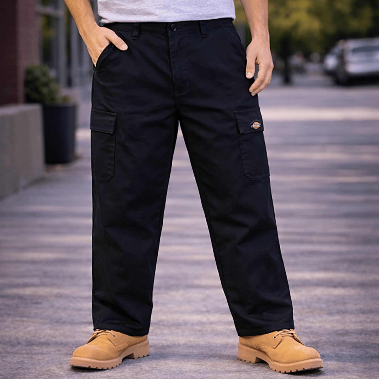 Dickies Redhawk Navy Cargo Work Trousers - W44 R by Dickies – workear | RewearableUK