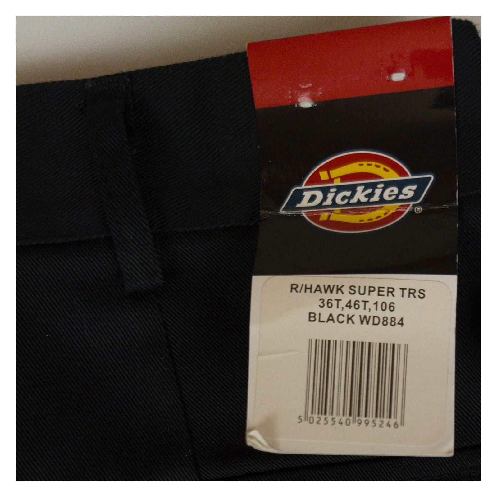 Dickies Redhawk Super Work Trousers Black 36T – New w/ Embroidery by Dickies – | RewearableUK