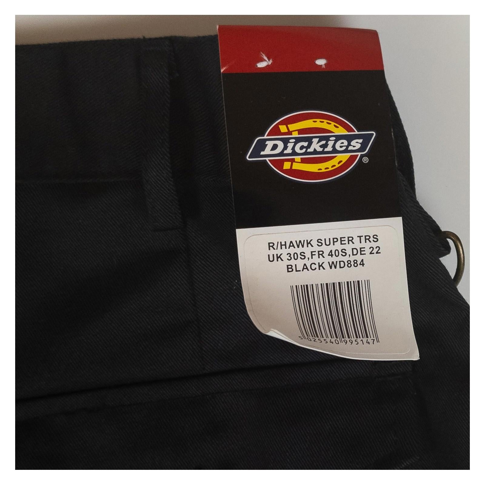 Dickies Redhawk Super Work Trousers Black Men's Size 30S Cargo WD884 NWT by Dickies – | RewearableUK