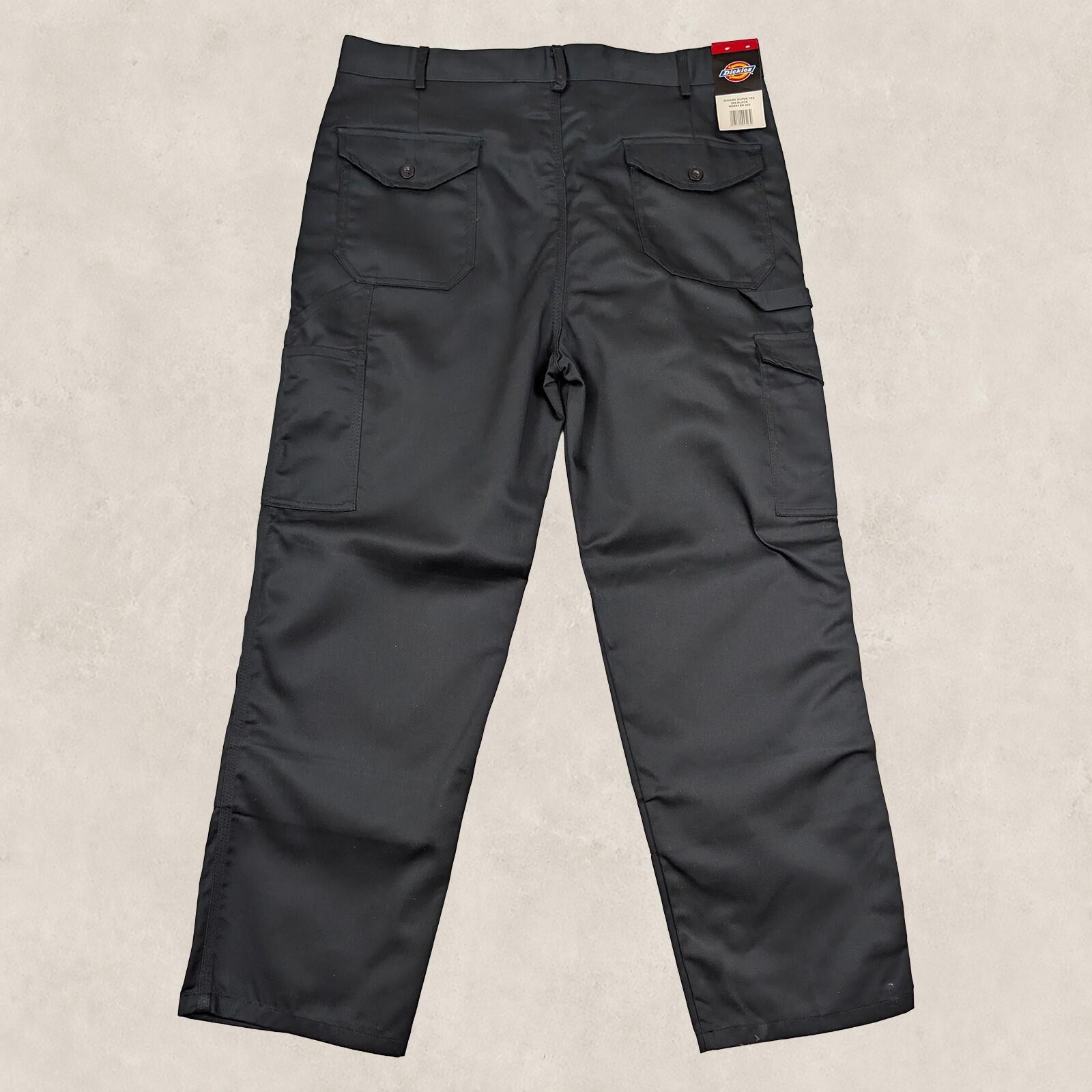 dickies redhawk super work trousers mens cargo pants solid black size 36 s nwt by Dickies – | RewearableUK