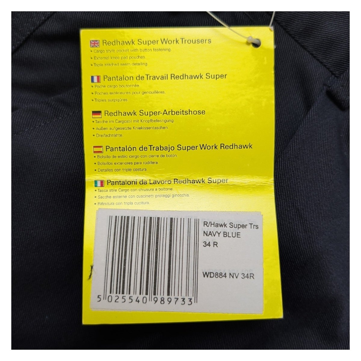 Dickies Redhawk Super Work Trousers W34 Regular Navy Cargo Pants NWT WD884 – product photo 3 | RewearableUK