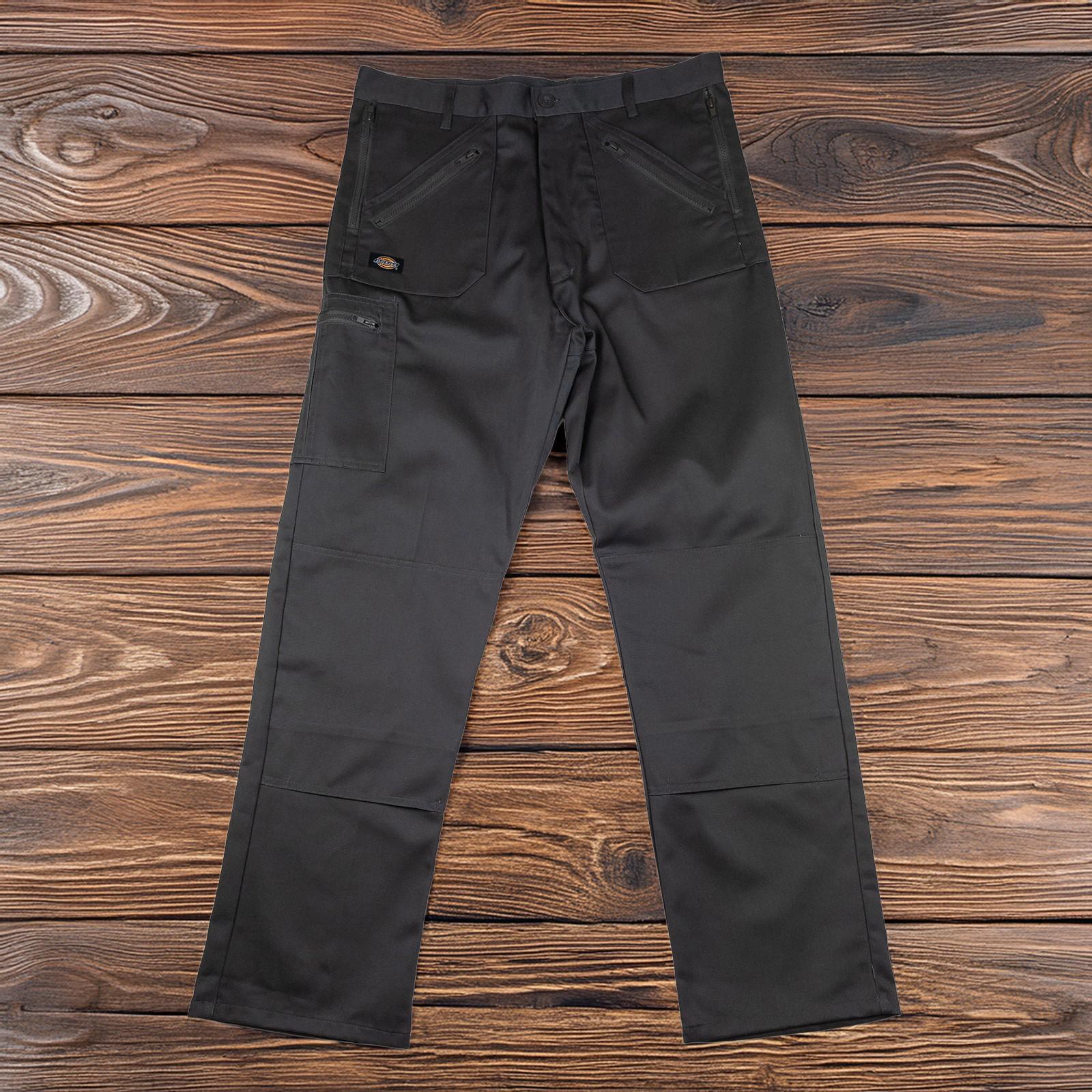 Dickies Redhawk Trousers 36 R Grey Workwear Cargo Zip Pocket Pants by Dickies – | RewearableUK