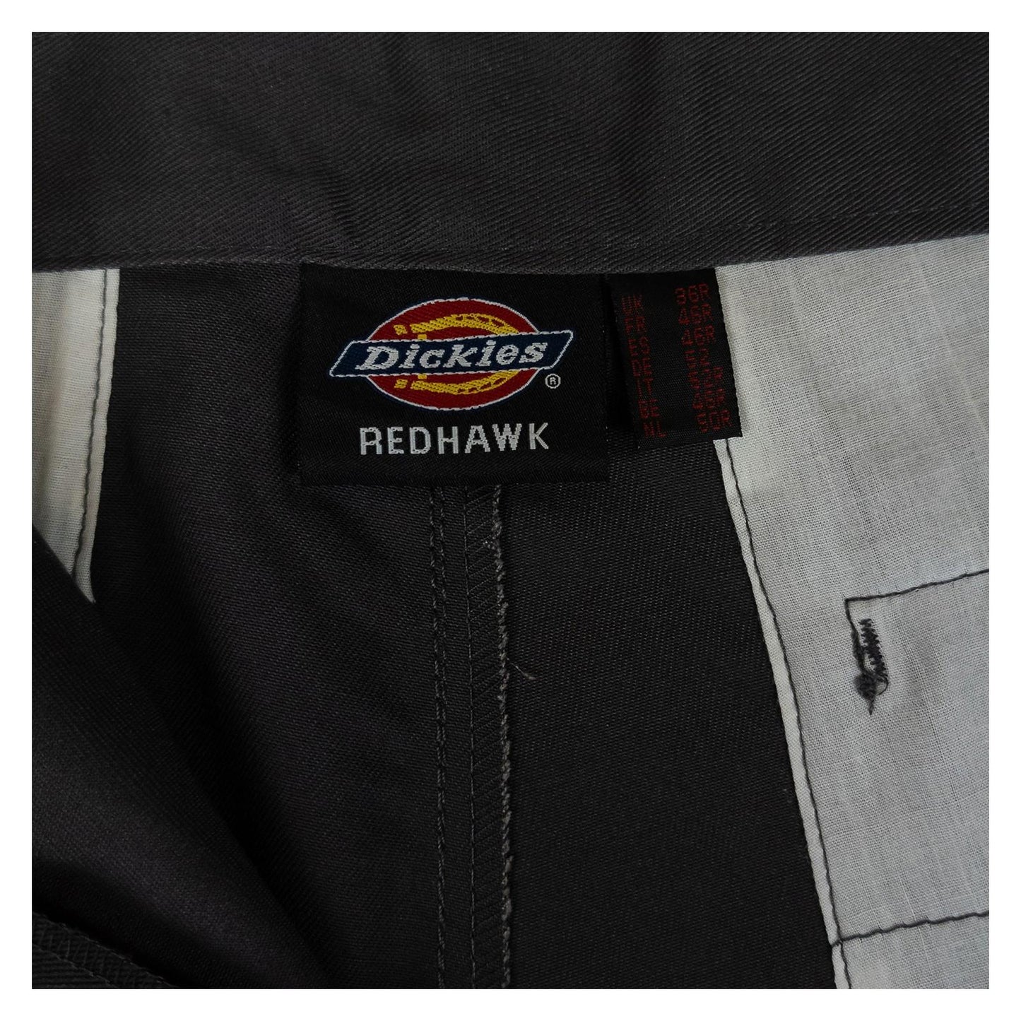 Dickies Redhawk Trousers 36 R Grey Workwear Cargo Zip Pocket Pants by Dickies – | RewearableUK