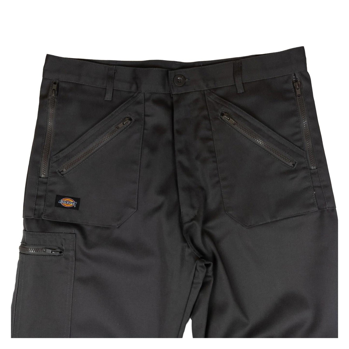 Dickies Redhawk Trousers 36 R Grey Workwear Cargo Zip Pocket Pants by Dickies – | RewearableUK