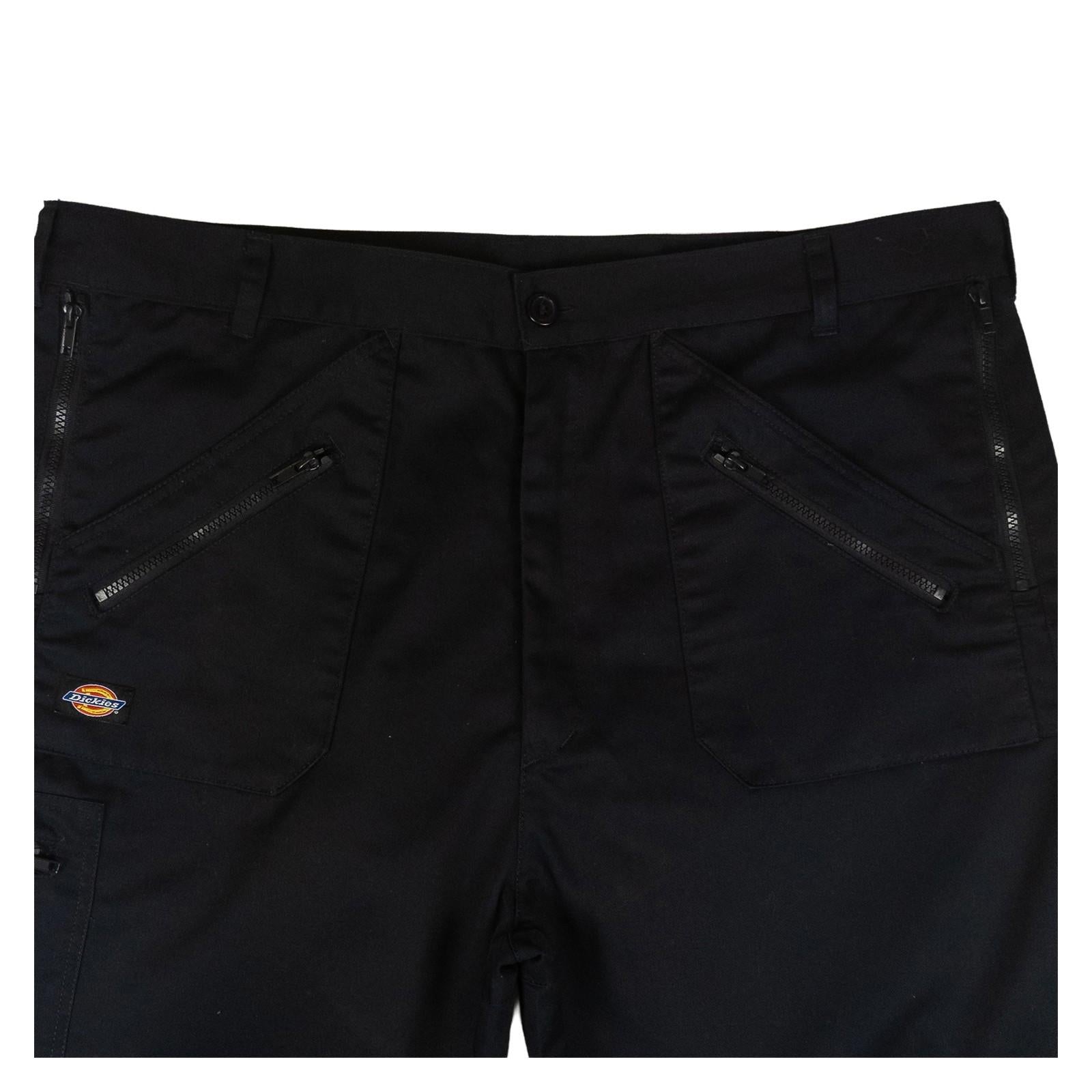 Dickies Redhawk Trousers 42 R Black Workwear Cargo Zip Pocket Pants by Dickies – | RewearableUK