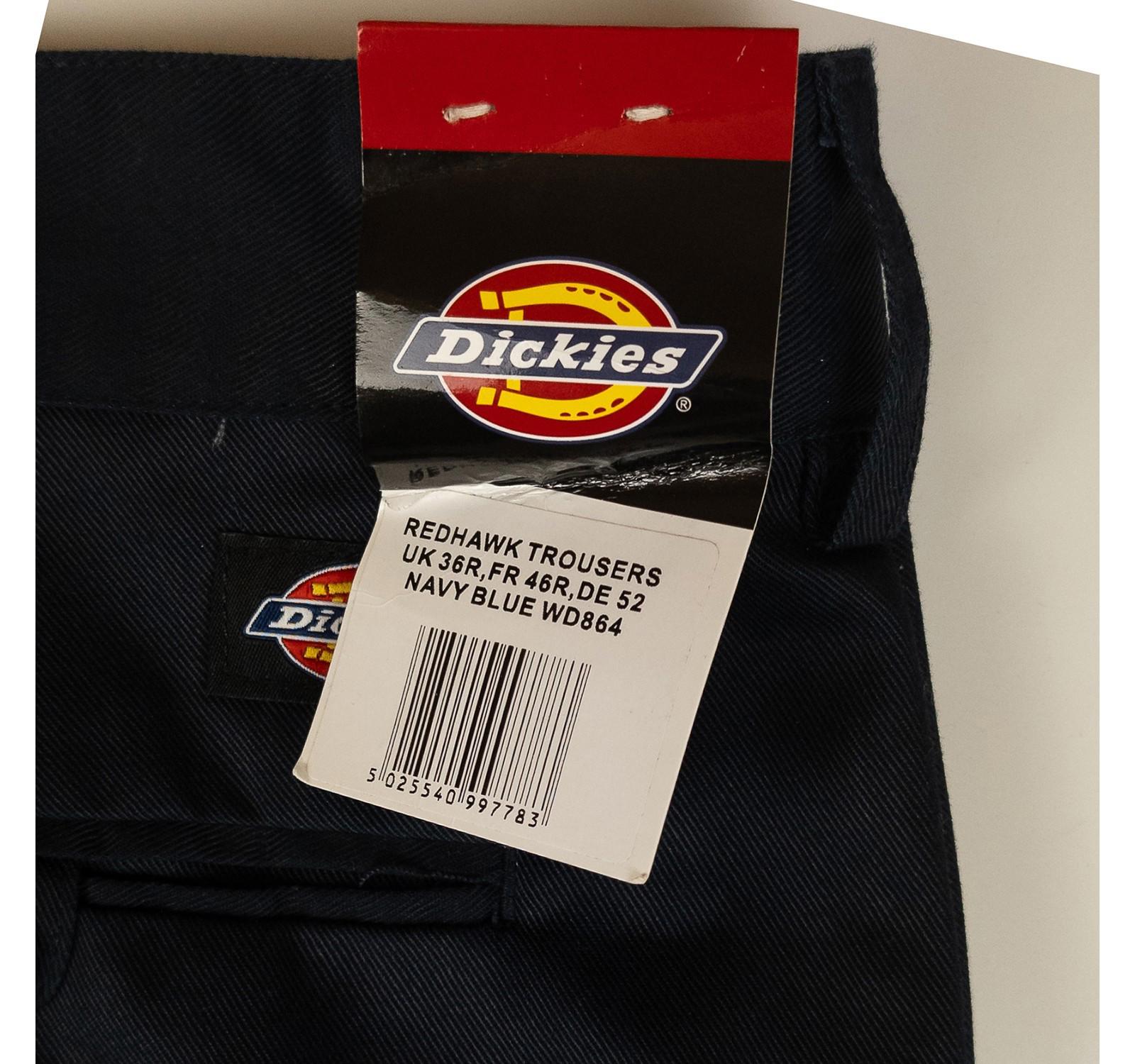 Dickies Redhawk Trousers Navy Blue Size 36R WD864 Work Pants Smart Sewn Crease N by Dickies – | RewearableUK