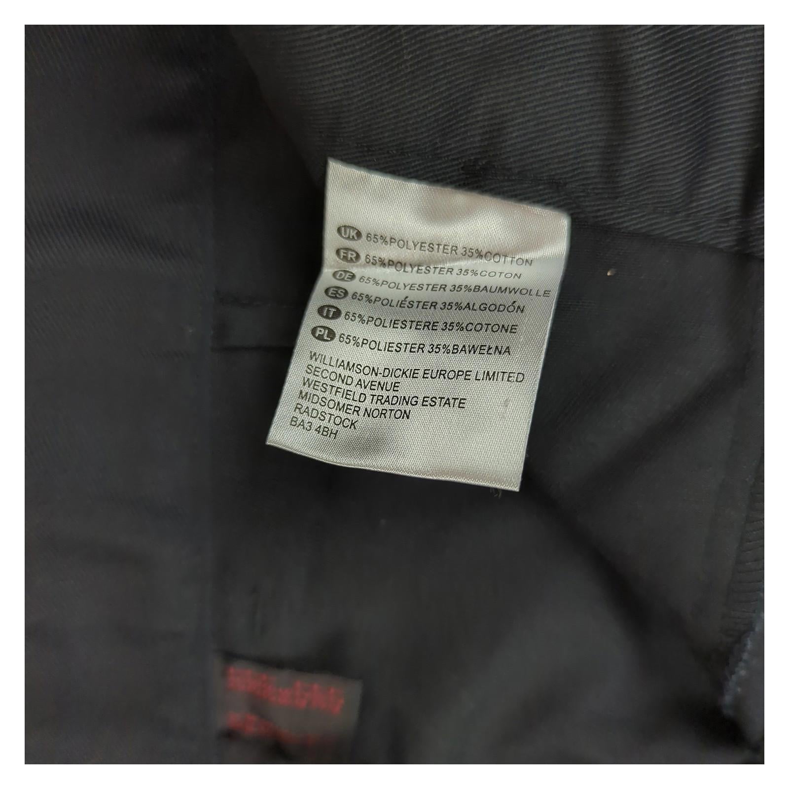 Dickies Dickies Redhawk WD864 Work Trousers Size UK28T Men’s Black Polyester Cotton New workear RewearableUK
