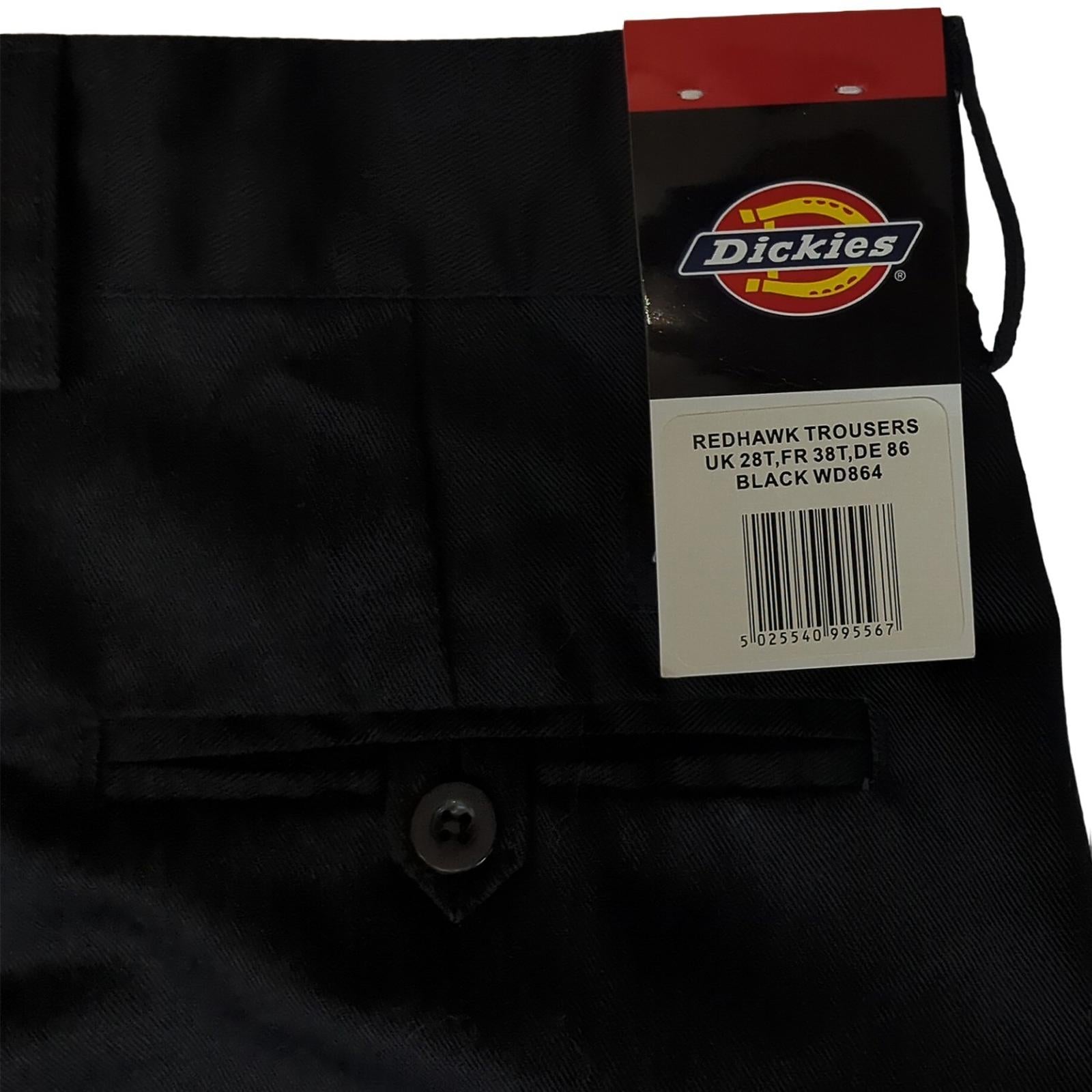 Dickies Dickies Redhawk WD864 Work Trousers Size UK28T Men’s Black Polyester Cotton New workear RewearableUK