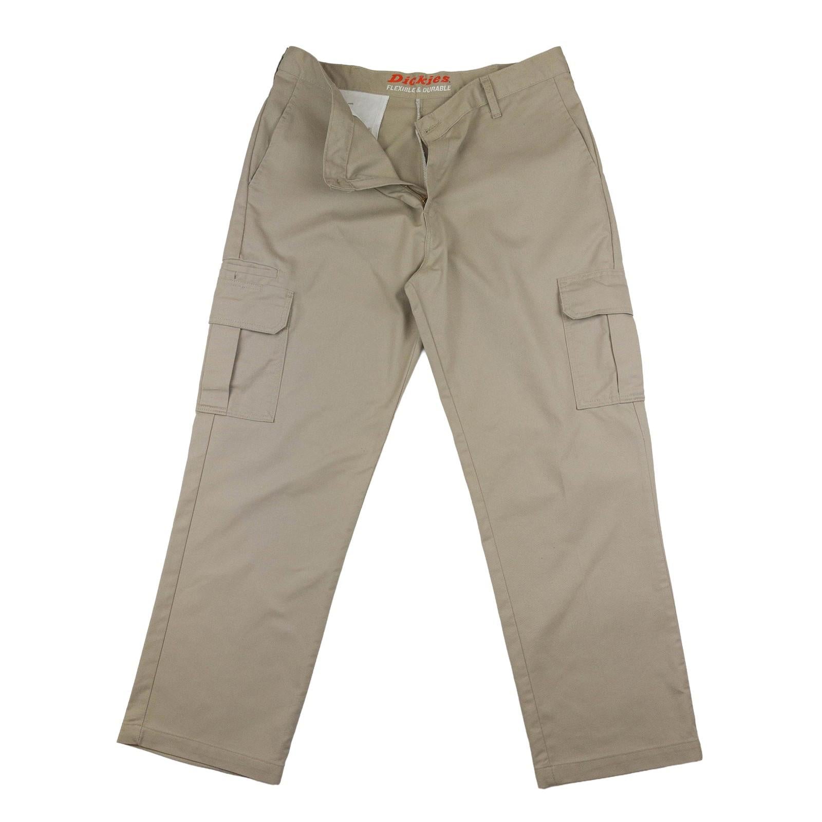 Dickies Dickies Regular Straight Cargo Trousers Beige W36 L30 – Workwear Pants workear RewearableUK