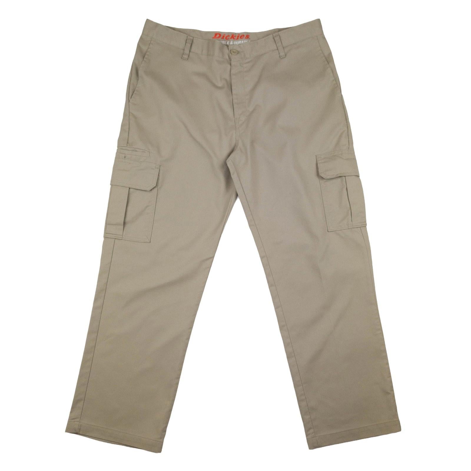 Dickies Dickies Regular Straight Cargo Trousers Beige W36 L30 – Workwear Pants workear RewearableUK