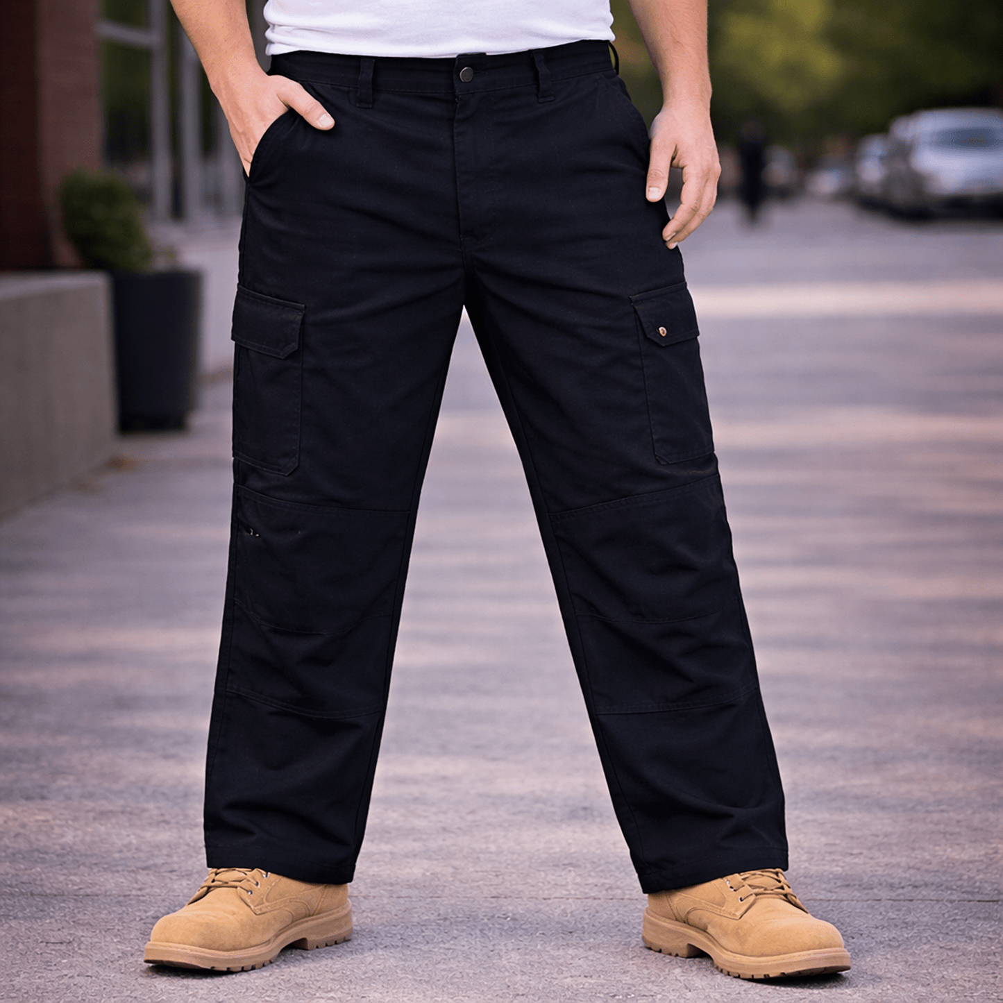 Dickies Reinforced Knee Cargo Work Trousers Black | Men's W30 R by Dickies – DRESSING | RewearableUK