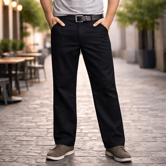 Dickies Reinforced Knee Pleated Work Trousers Navy | Men's W36 R by Dickies – workear | RewearableUK