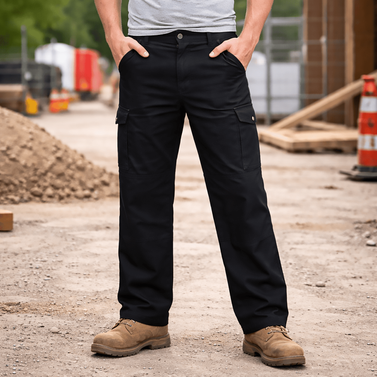 Dickies Reinforced Knee Work Trousers Black | Men's W34 S by Dickies – workear | RewearableUK