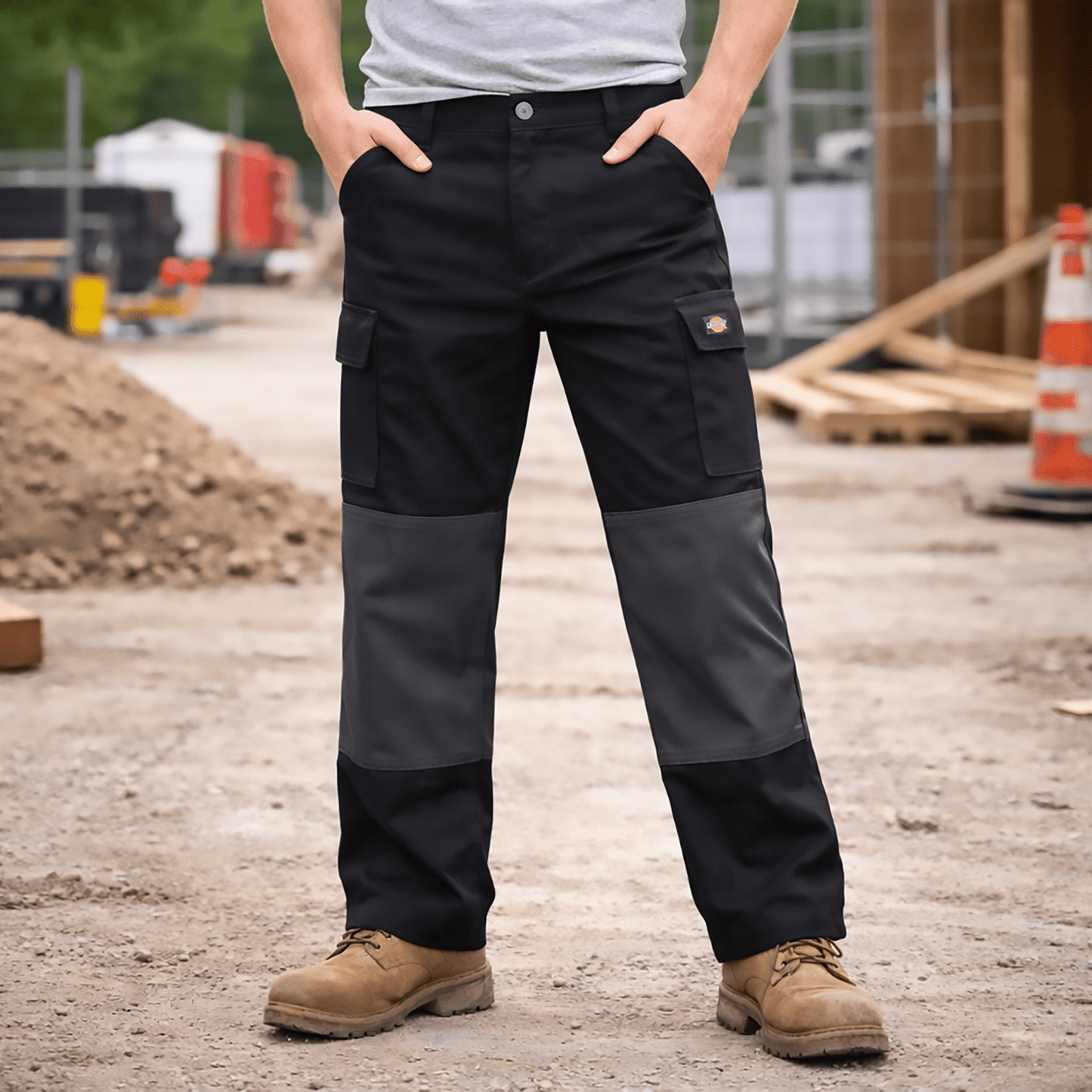 Dickies Reinforced Work Trousers navy Grey | Men's W46 S by Dickies – workear | RewearableUK