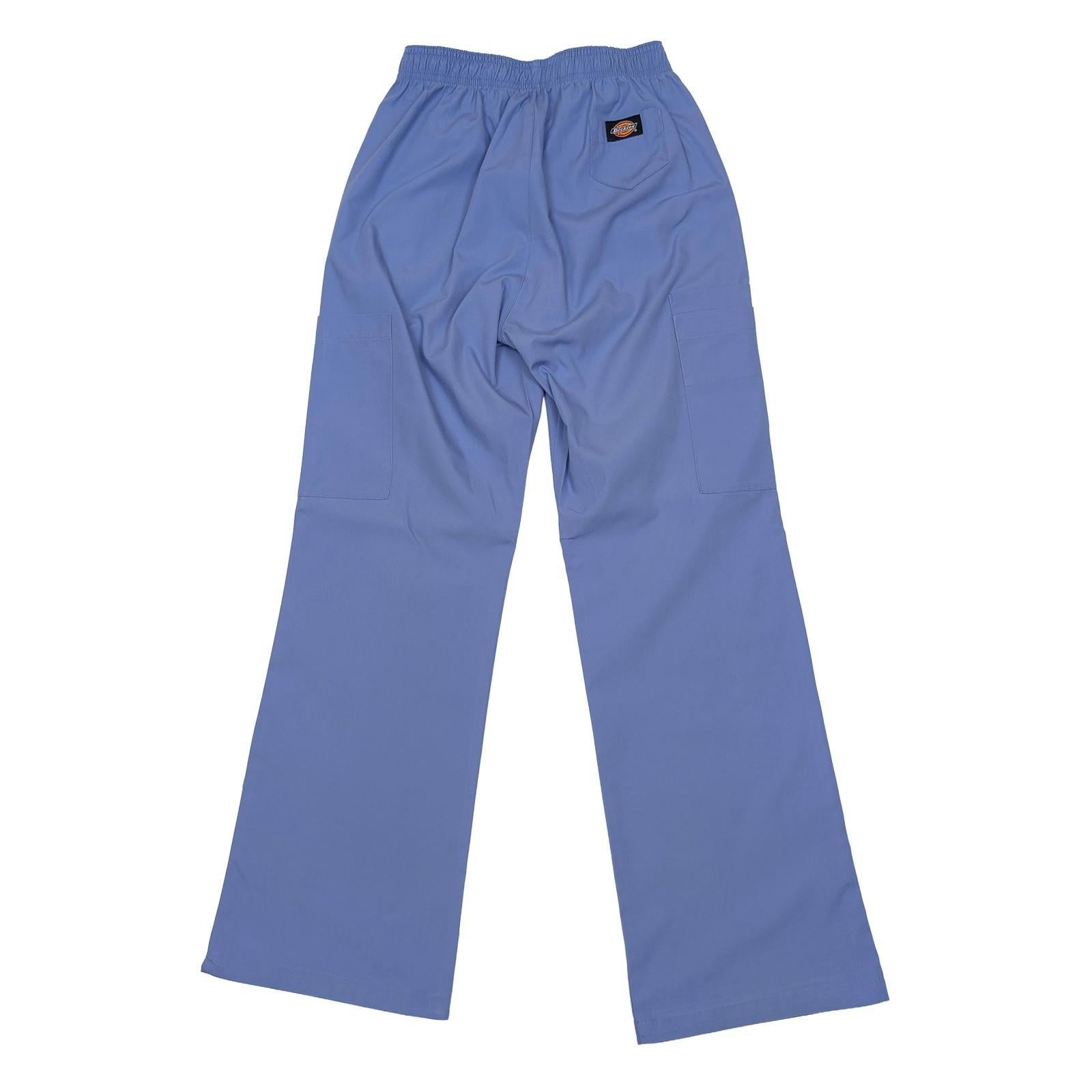 Dickies Scrub Trousers XS Blue Medical Cargo Pants Elastic Waist Pockets Uniform by Dickies – | RewearableUK