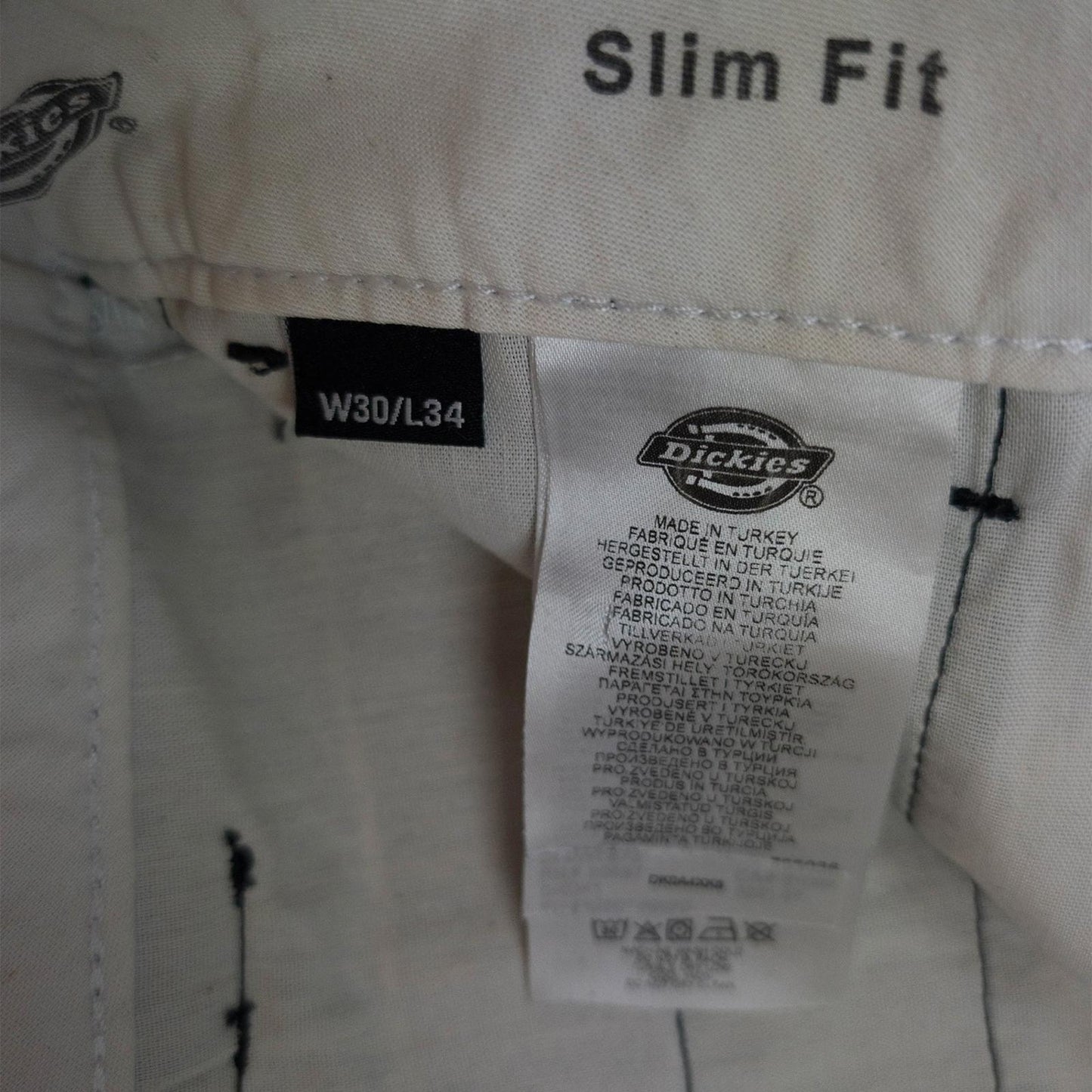 Dickies Dickies Slim Fit Black Work Pants Trousers Men W30 L34 – Durable Chinos workear RewearableUK