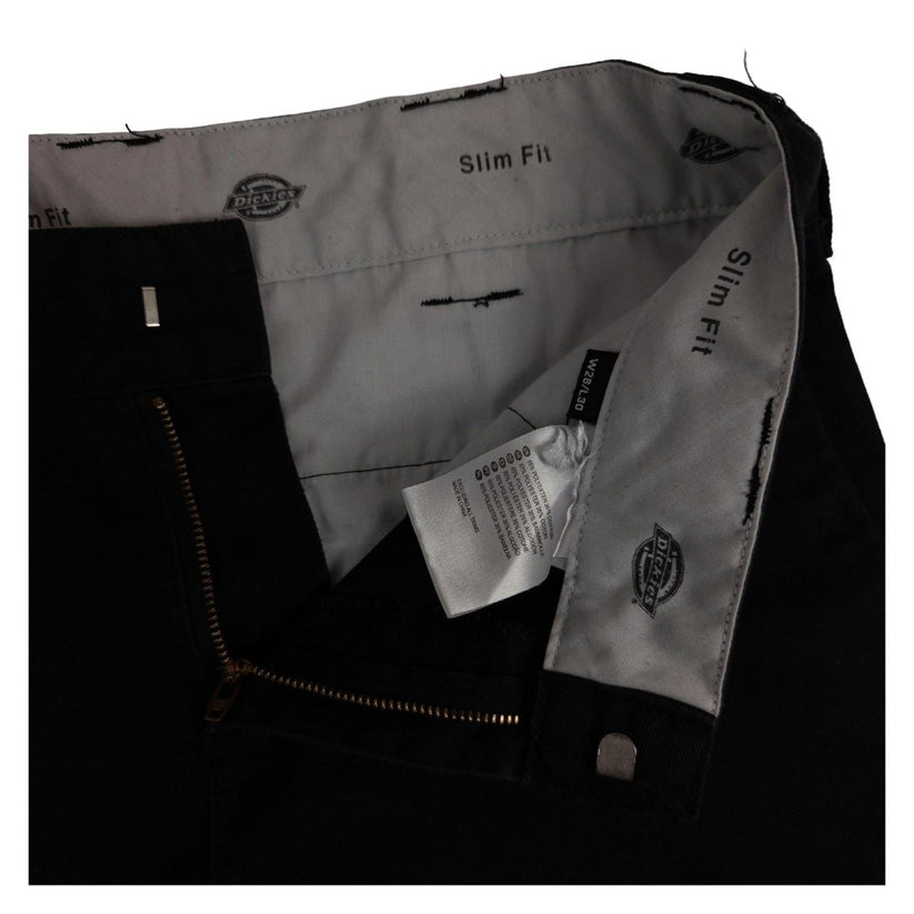 Dickies Dickies Slim Fit Trousers Chinos Black W28 L30 Workwear Skater Style workear RewearableUK