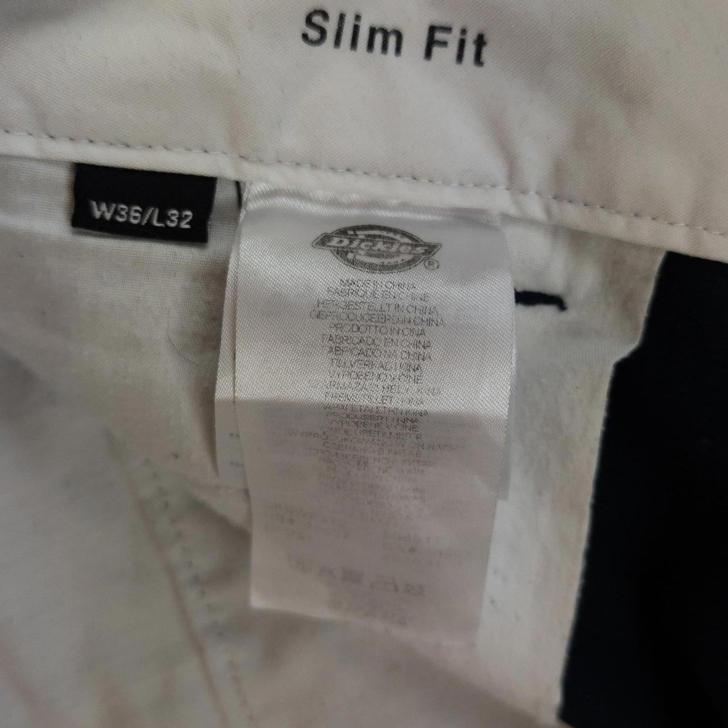 Dickies Slim Fit Trousers W36 L32 Black Workwear Casual Pants by Dickies – | RewearableUK