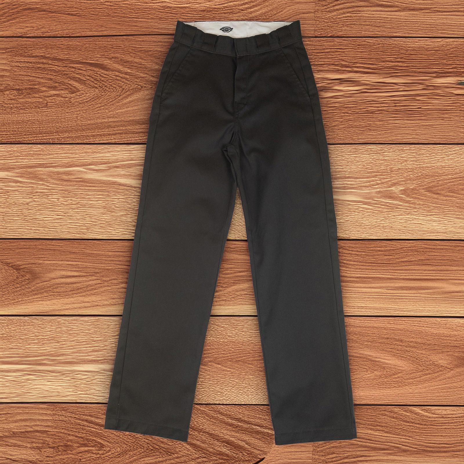 Dickies Slim Fit Work Trousers Dark Brown Size W24 (Youth/XXS) Chinos NWOT by Dickies – | RewearableUK