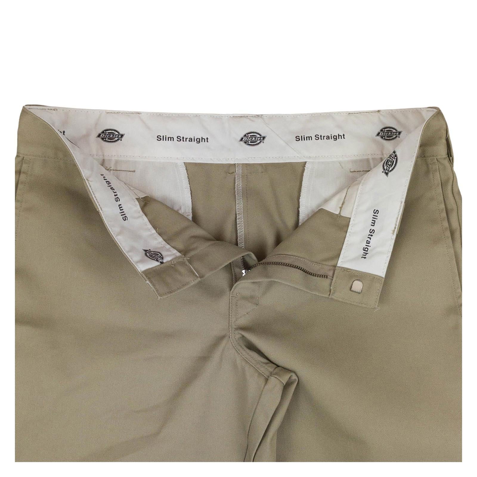Dickies Dickies Slim Straight Work Trousers Khaki W32 L32 – Cotton Blend workear RewearableUK