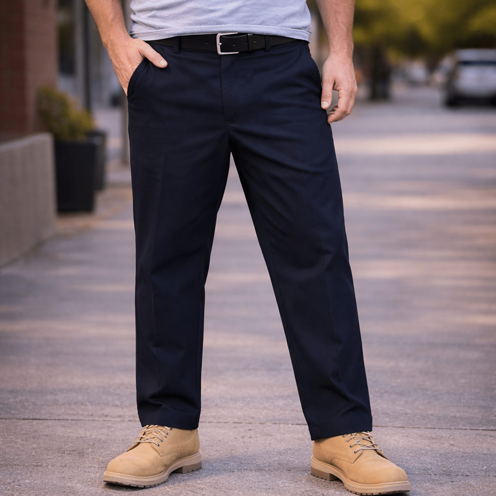 Dickies Slim Straight Work Trousers Navy | Men's W30 L30 by Dickies – workear | RewearableUK