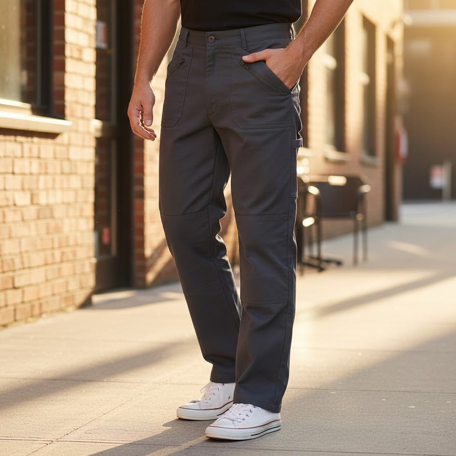 Dickies Technical Zipped Pocket Work Trousers | Charcoal | 40 R by Dickies – workear | RewearableUK