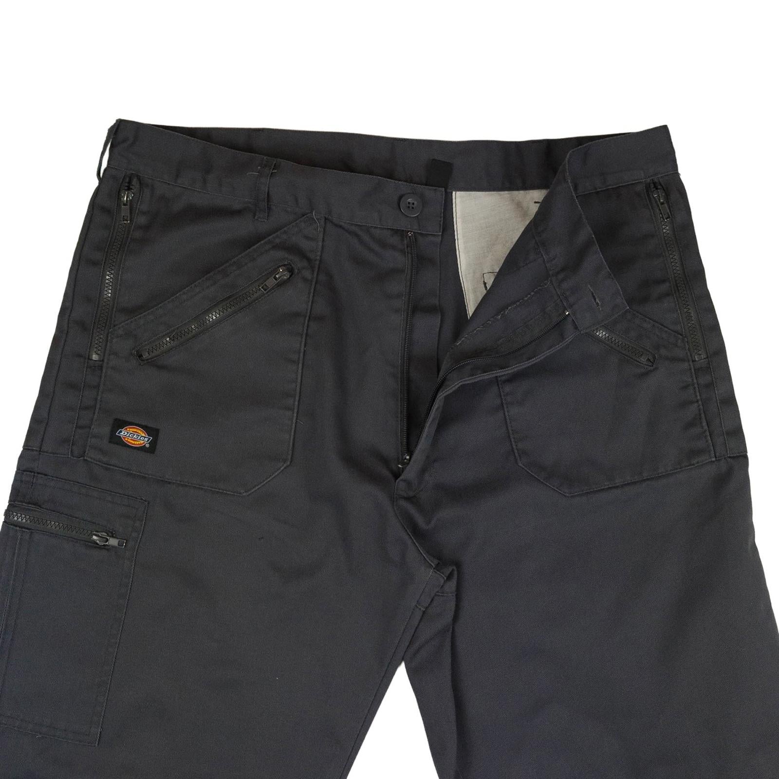 Dickies Dickies Technical Zipped Pocket Work Trousers Men 40 R – Charcoal Cargo Pants workear RewearableUK
