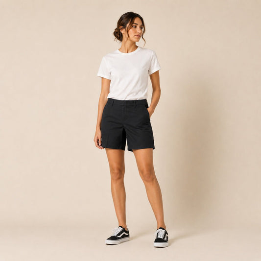 Dickies Women’s Black Chino Work Shorts – W29 – Workwear product photo 1 | RewearableUK