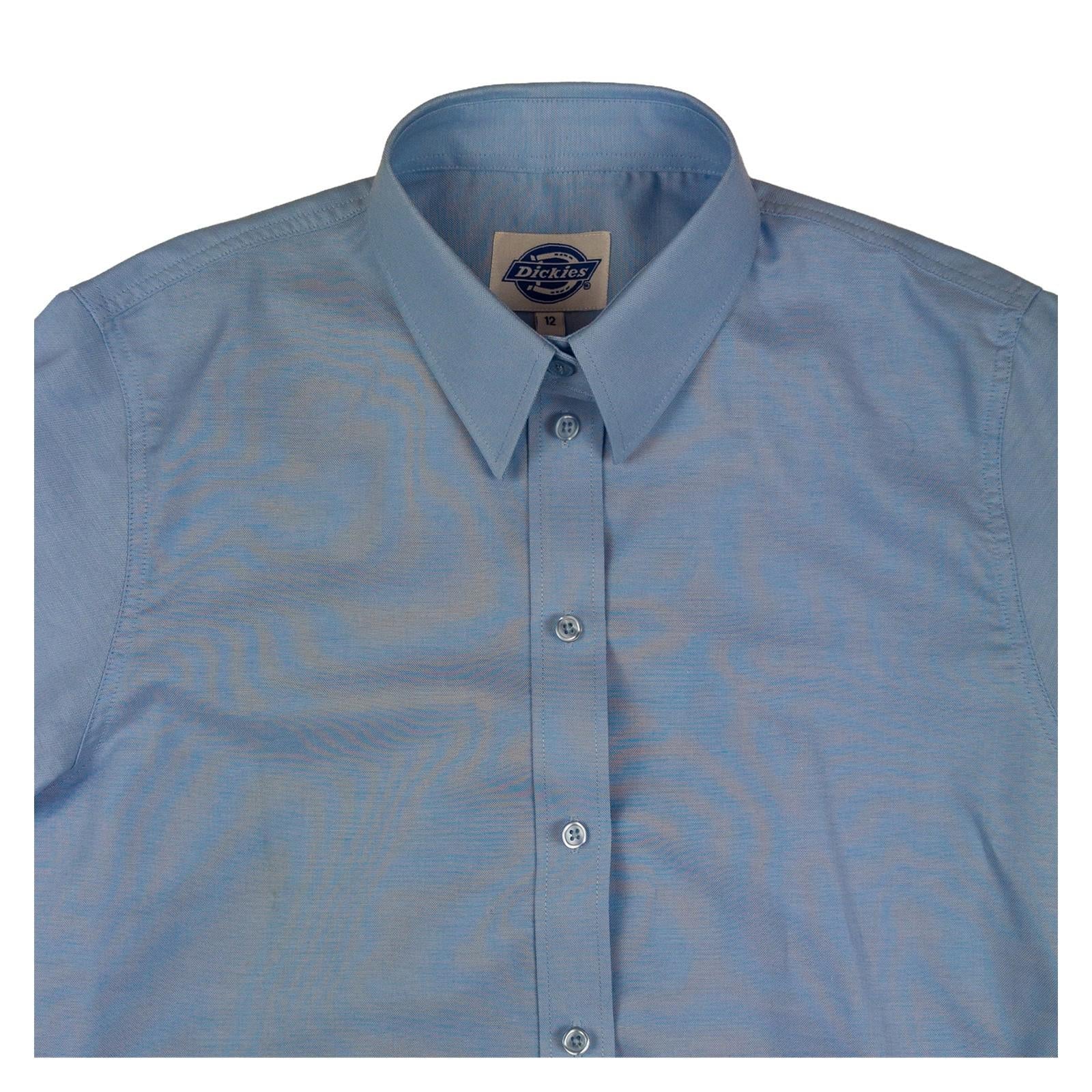 Dickies Womens Short Sleeve Work Shirt Blouse Light Blue | UK Size 12 Pre - Owned by Dickies – | RewearableUK