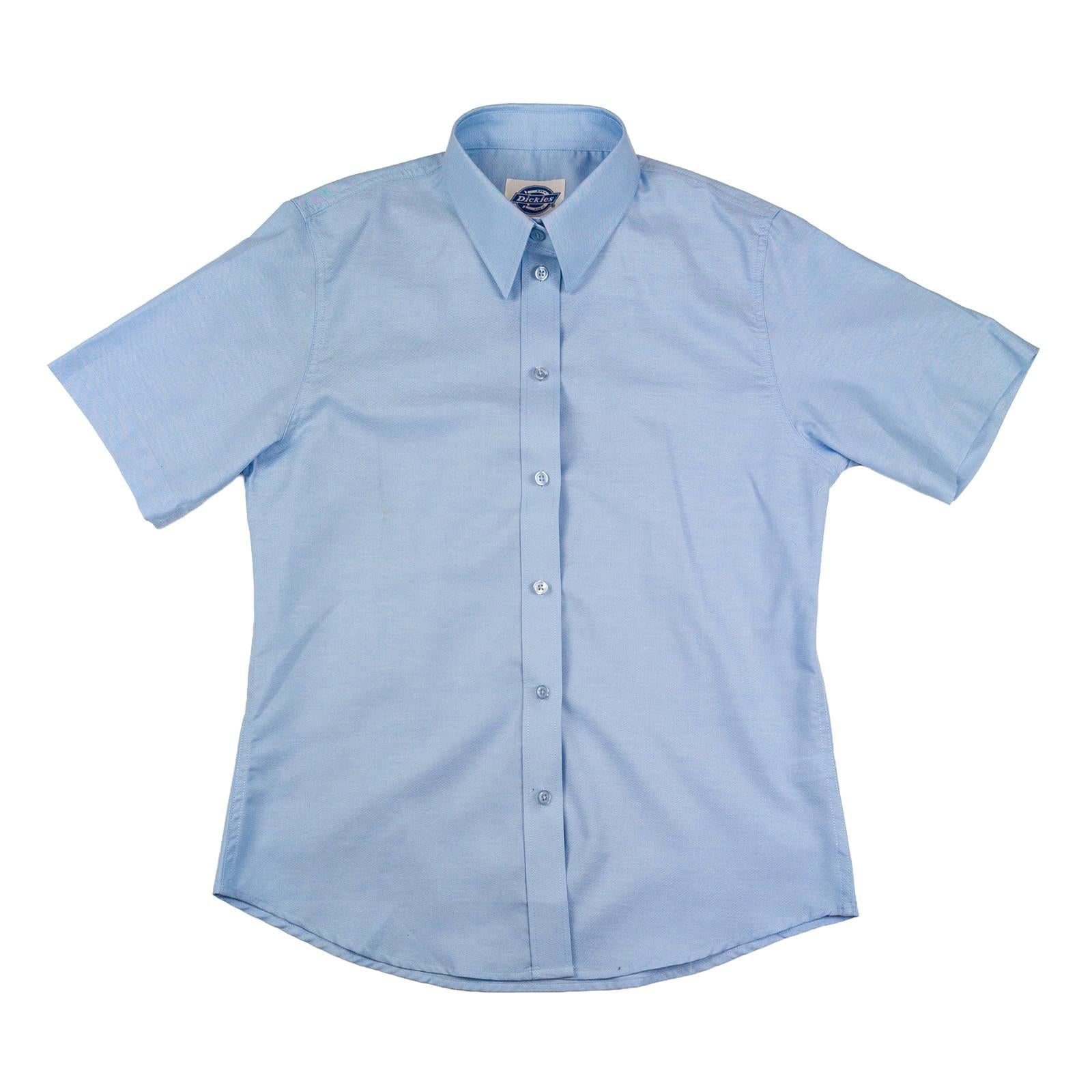 Dickies Womens Short Sleeve Work Shirt Blouse Light Blue | UK Size 12 Pre - Owned by Dickies – | RewearableUK