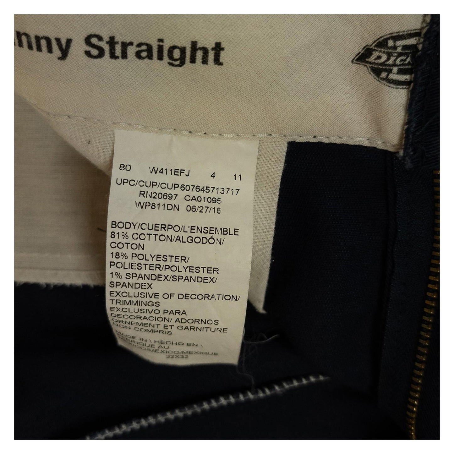 Dickies Womens Skinny Straight Trousers 32x32 Navy Blue WP811 Work Pants by Dickies – | RewearableUK