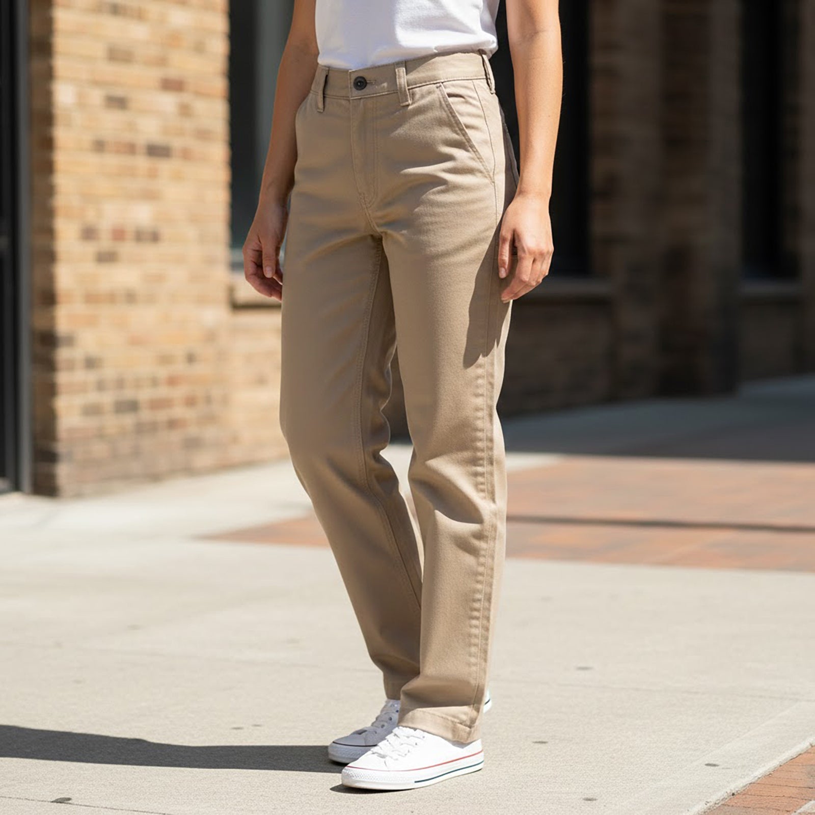 Dickies Work Trousers Beige W28 Men’s Regular Straight Cotton Blend by Dickies – workear | RewearableUK