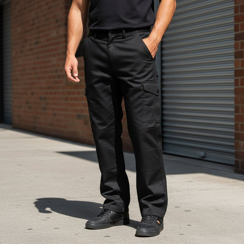 Dickies Work Trousers Black Cargo Knee Pads | Men's W36 R by Dickies – workear | RewearableUK
