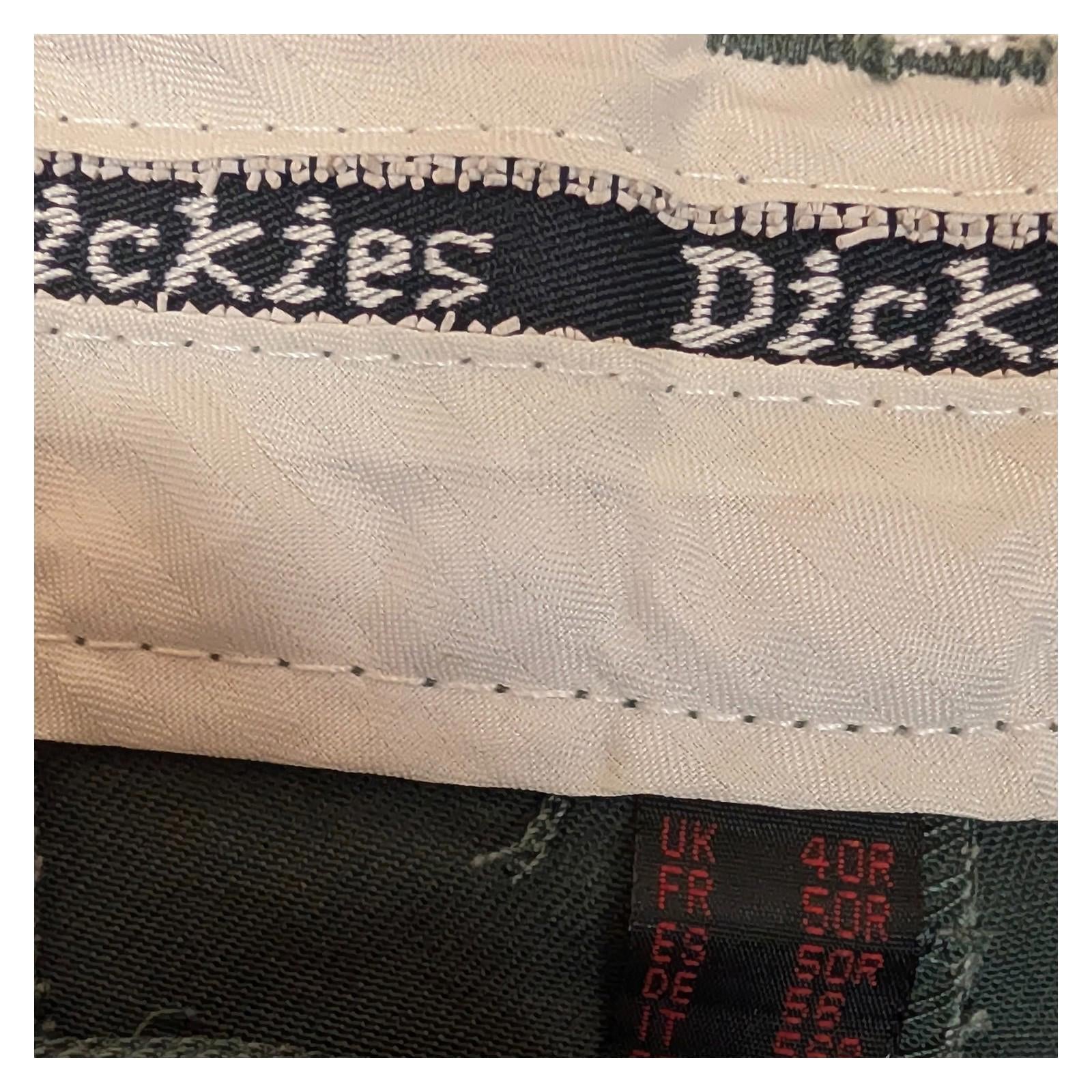 Dickies Work Trousers W40 Regular Olive Green Pleated Chino Pants Mens Uniform by Dickies – | RewearableUK