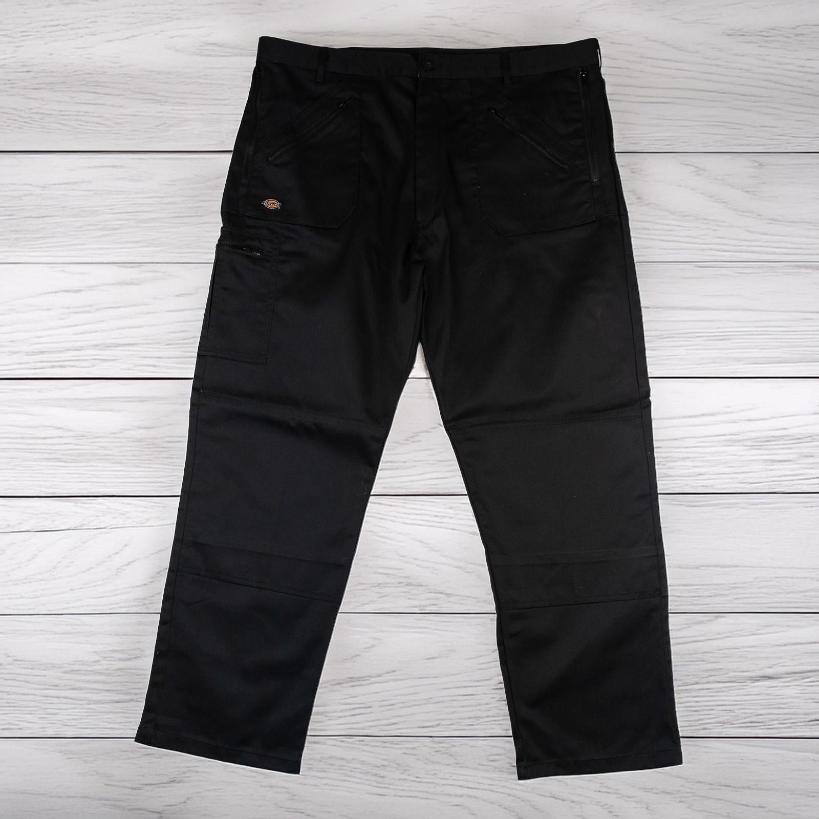 Dickies Work Trousers W44 R Black Knee Pad Pockets Zip Cargo Heavy Duty Pants by Dickies – | RewearableUK