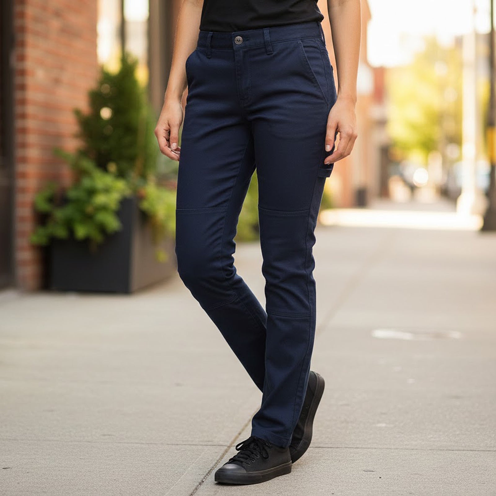 Dickies WP811 Skinny Straight Double Knee Trousers Navy | Women's 32x32 by Dickies – WORKWEAR | RewearableUK