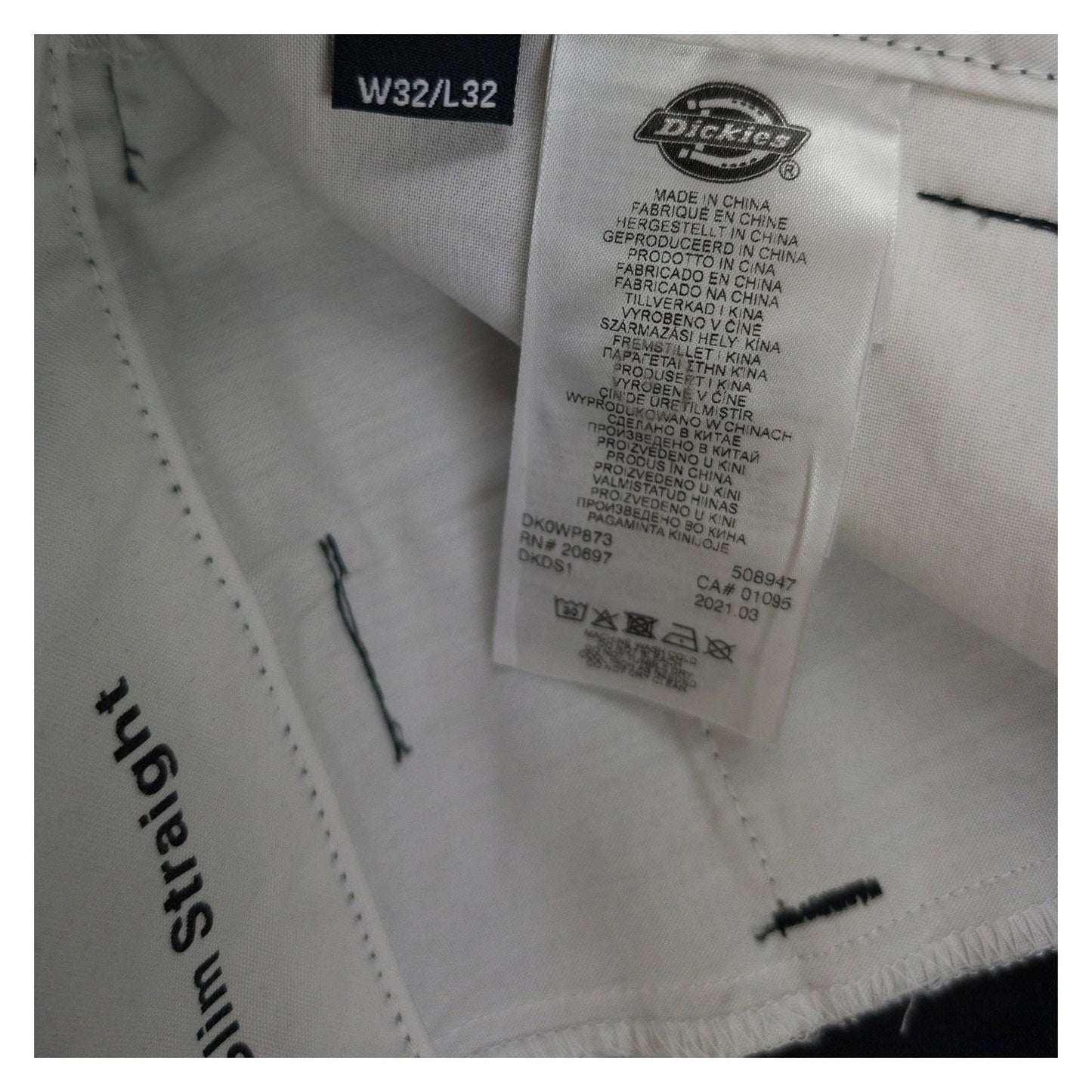 Dickies WP873 Slim Straight Work Pants Black W32 L32 – Used Excellent by Dickies – workear | RewearableUK