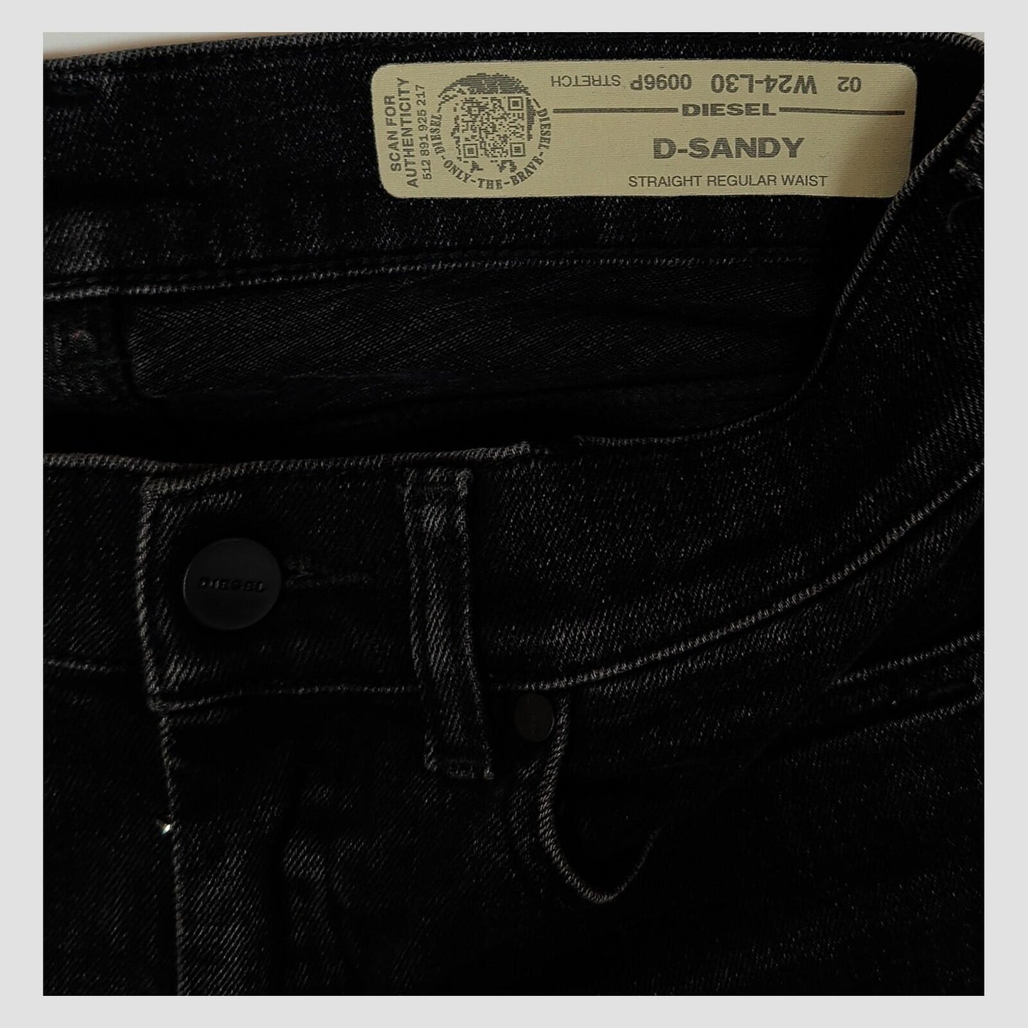 Diesel D - Sandy Women Black Straight Slim Jeans W24 L30 Stretch by DIESEL – JEANS | RewearableUK