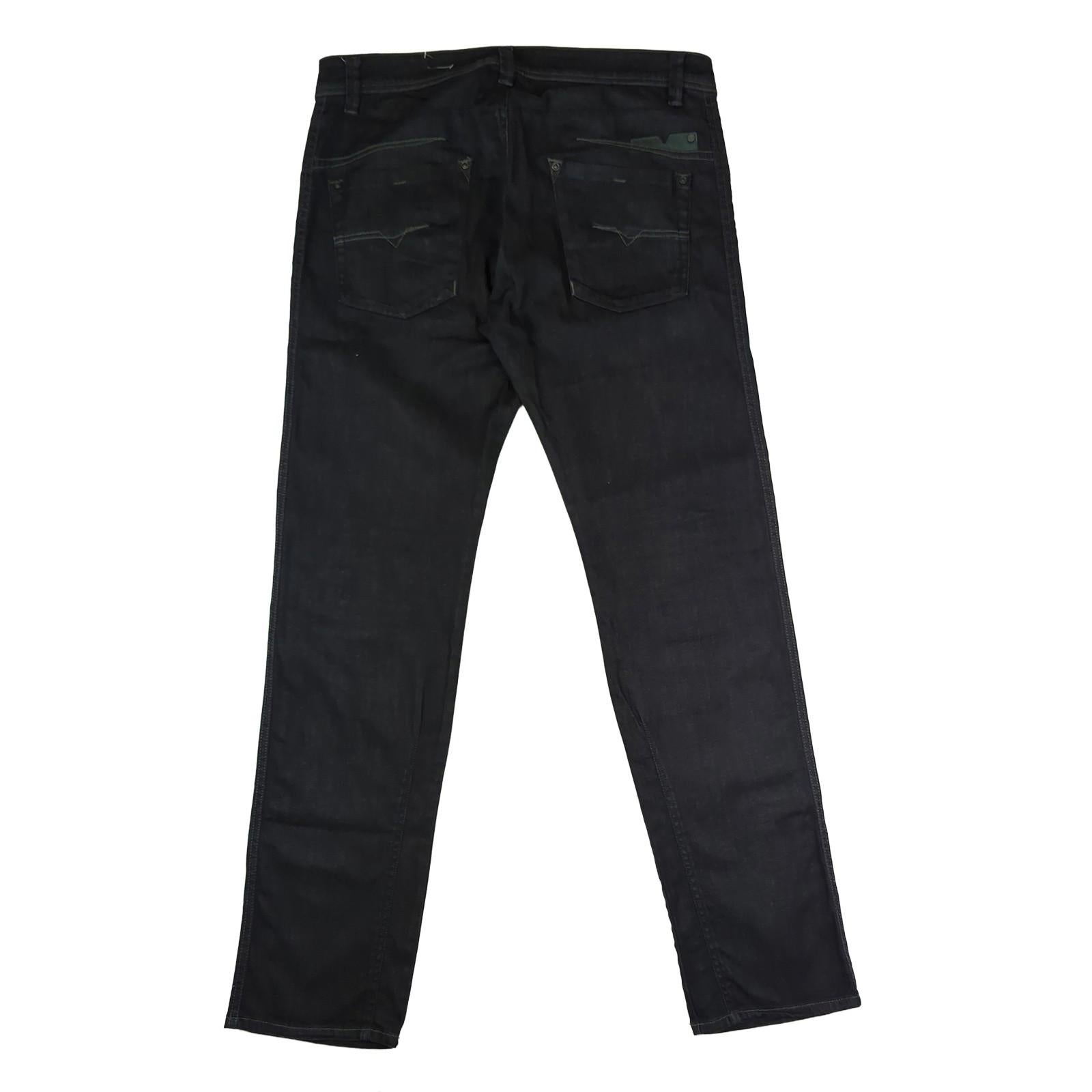 DIESEL Diesel Darron Mens Slim Straight Stretch Jeans W34 L34 Black Denim Casual 0064U JEANS RewearableUK