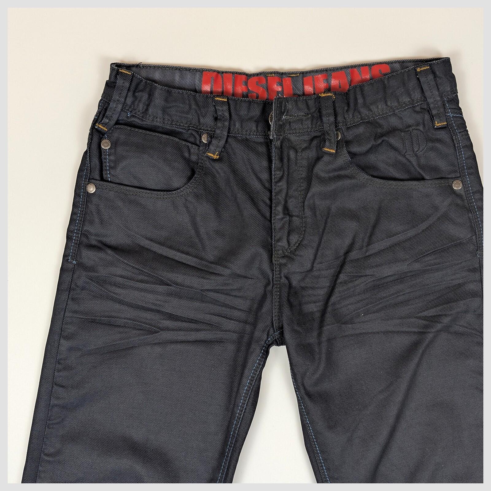 diesel denim kids boys solid black wash stretch straight denim jeans size 13 by DIESEL – JEANS | RewearableUK